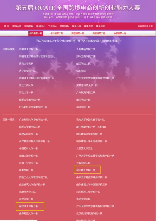 保定理工學(xué)院喜提第五屆OCALE全國(guó)跨境電商 創(chuàng)新創(chuàng)業(yè)能力大賽團(tuán)體一等獎(jiǎng)、二等獎(jiǎng)