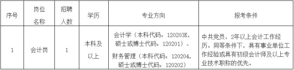 公開招聘會計(jì)工作人員公告——招聘信息推薦